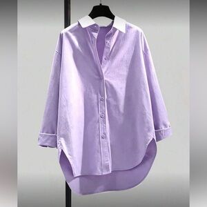 Purple Women's Button-Up Shirt